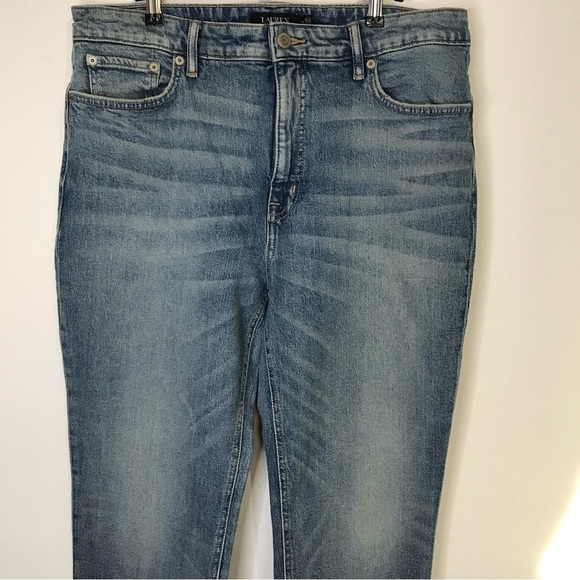 Lauren Ralph Lauren Black Label Med Wash High Rise Stretch Straight Leg size 14 - Picture 6 of 13